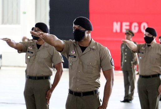 Evento de conclusão do curso de formação de soldados da Polícia Militar.