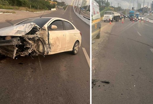 Carro derruba poste br 230 foto reproducao redes sociais