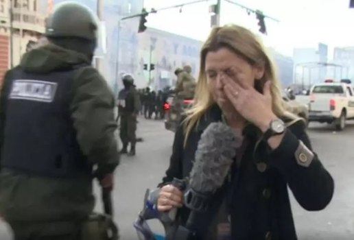 Spray de pimenta reporter bolivia policial