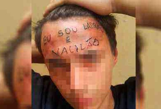 Jovem tatuado na testa e condenado a 4 anos de prisao por furto