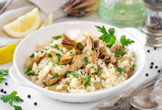 Risoto de alcachofra (Imagem: kuvona
| Shutterstock)