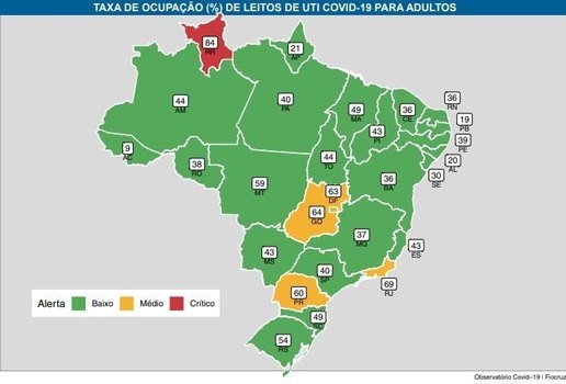 Paraíba é o 2º estado do Brasil e 1º do Nordeste com menor ocupação dos leitos