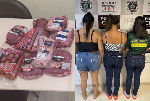 Mulheres são presas por aplicar "golpe da carne" em supermercado de João Pessoa