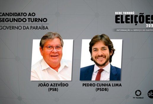 João Azevêdo e Pedro Cunha Lima disputam o segundo turno na Paraíba.