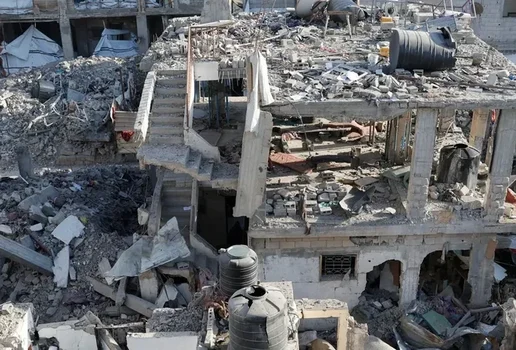 Vista apos ataque israelense REUTERS Hatem Khaled