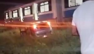 Acidente entre trem e carro deixa um ferido na Grande João Pessoa