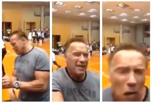 Arnold Schwarzenegger e atacado durante evento na frica do Sul
