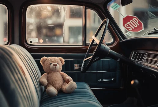 Carro crianca trancada ideogram