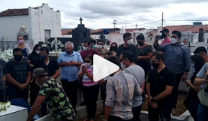 Criança foi enterrada no cemitério da cidade de Prata, na Paraíba