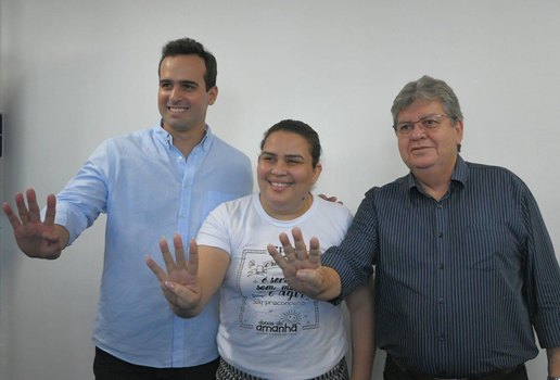 Lucas Ribeiro, Luciene de Fofinho e João Azevêdo celebram união