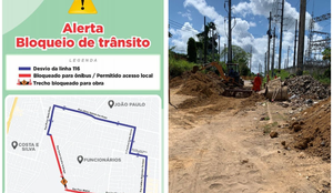 Obras alteram trânsito e transporte na Zona Sul de João Pessoa; veja