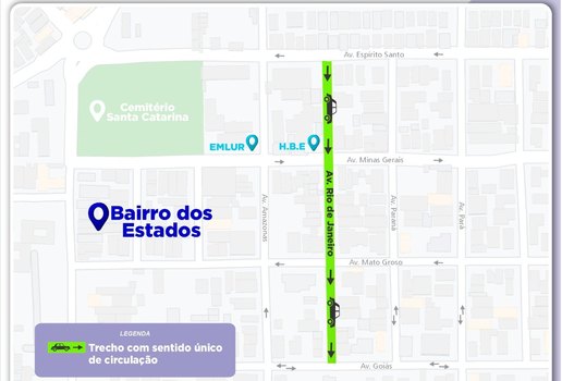 Mudança no trânsito na avenida Rio de Janeiro