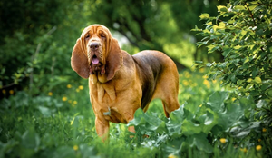 Os cachorros da raça bloodhound foram inicialmente utilizados na caça de grandes animais em florestas densas (Imagem: Glikiri | Shutterstock)