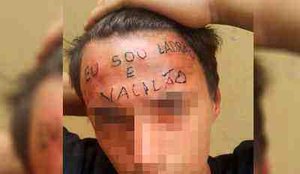 Jovem tatuado na testa e condenado a 4 anos de prisao por furto