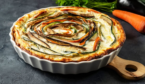 Quiche de berinjela, abobrinha e cenoura (Imagem: beaulaz | Shutterstock)