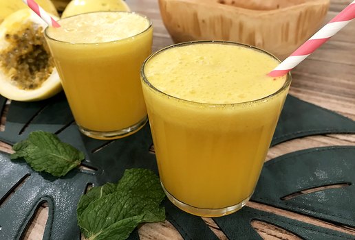 Suco de maracuja com laranja