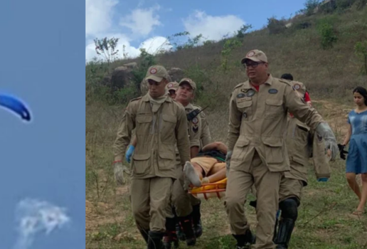 Homem morre apos cair de parapente durante voo no Sertao da Paraiba