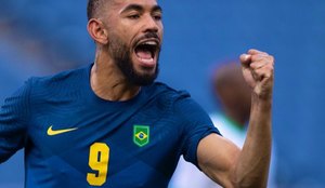 Matheus Cunha pela Seleção Brasileira, nos Jogos de Tóquio