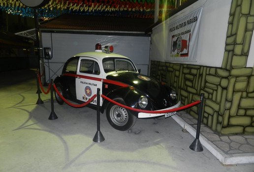 Fusca 1974 da PM passa a integrar exposição de carros antigos em João Pessoa