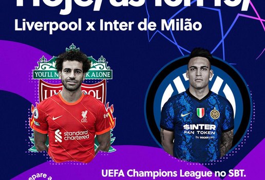 Liverpool x Inter de Milão se enfrentam com transmissão da TV Tambaú