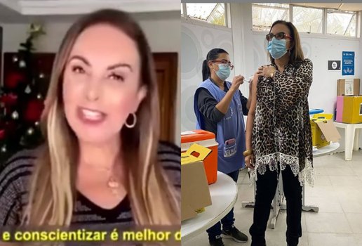 Após vídeo pelo tratamento precoce e contra máscaras, Cristina Mel se vacina contra a Covid-19