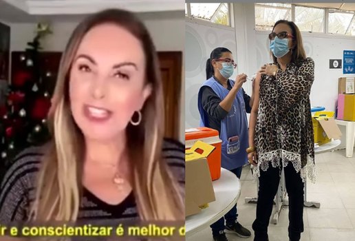 Após vídeo pelo tratamento precoce e contra máscaras, Cristina Mel se vacina contra a Covid-19