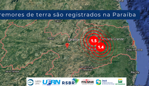 Tremores registrados em cidades paraibanas