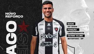 Botafogo-PB anuncia contratação do ex-Vasco Tiago Reis