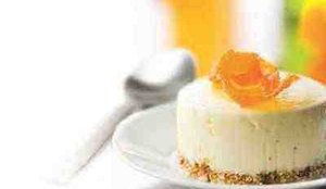 Cheesecake gelado de laranja