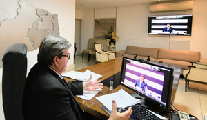Joao azevedo videoconferencia com governadores