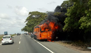 Incendio onibus br230