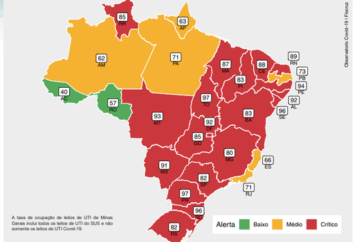 Paraíba tem menor índice de ocupação de leitos do Nordeste