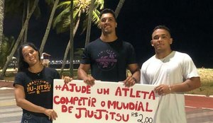 Victor Jiu Jitsu agua na praia foto arquvo pessoal 1