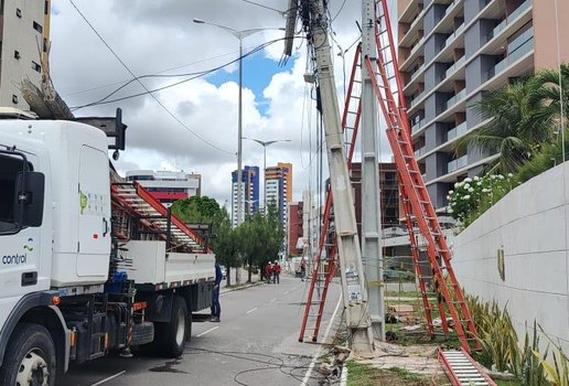 Equipes da Seinfra e da Energia trabalham para reestabelecer energia na região