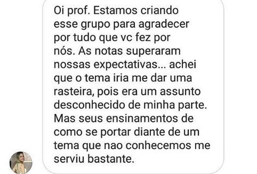 Agradecimento prof