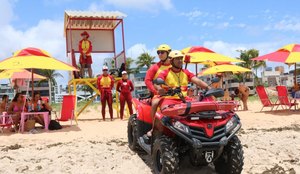 Corpo de Bombeiros faz monitoramento no litoral paraibano.