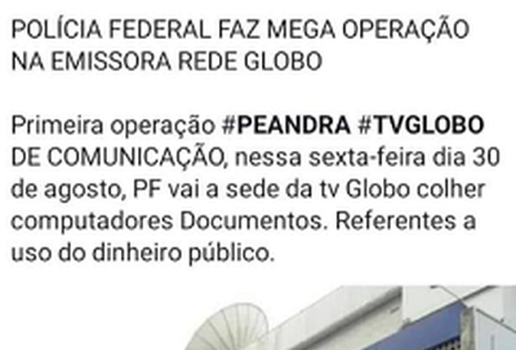 FAKE NOTICIA GLOBO 04 09 2019